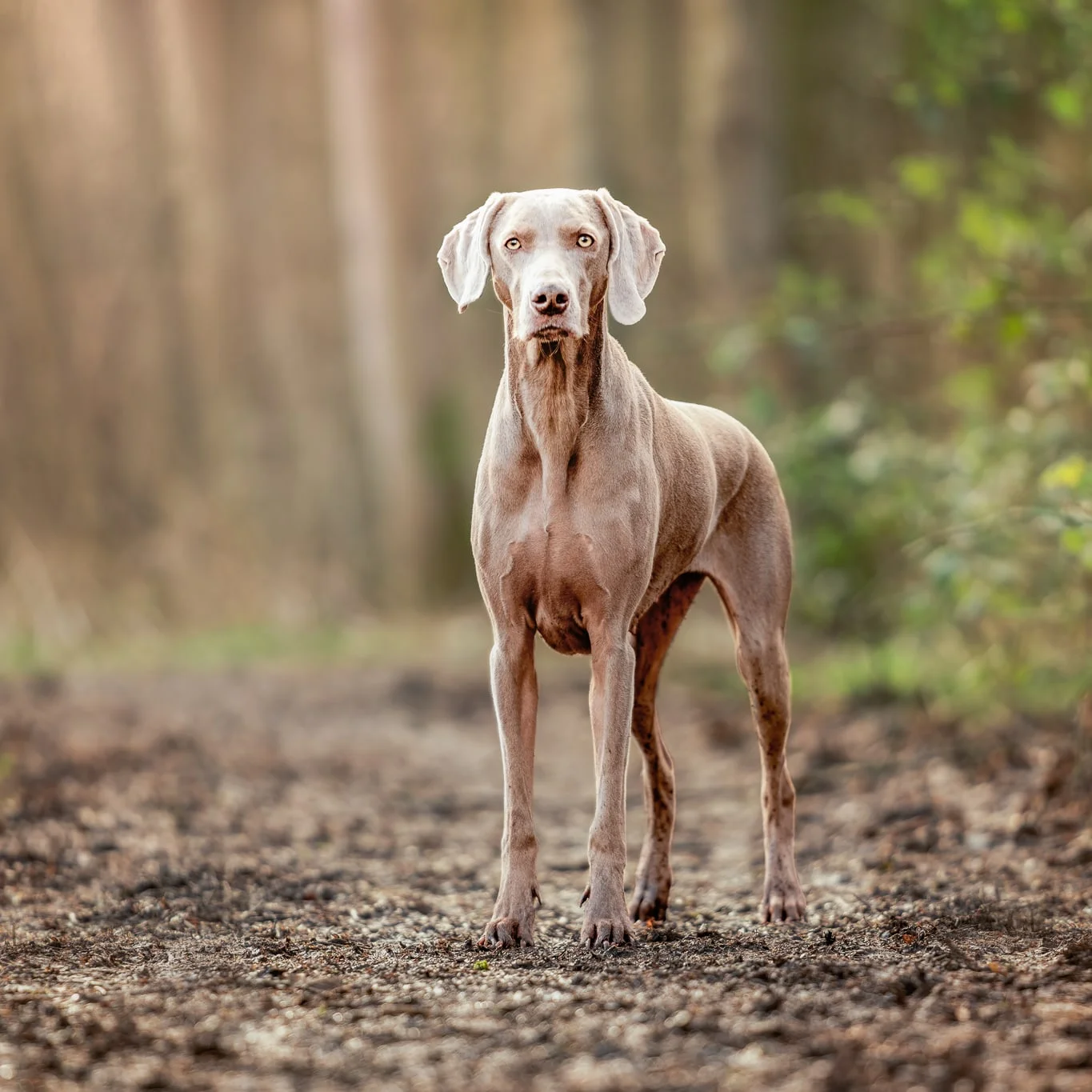 Detail van een hond met nadruk op karakter